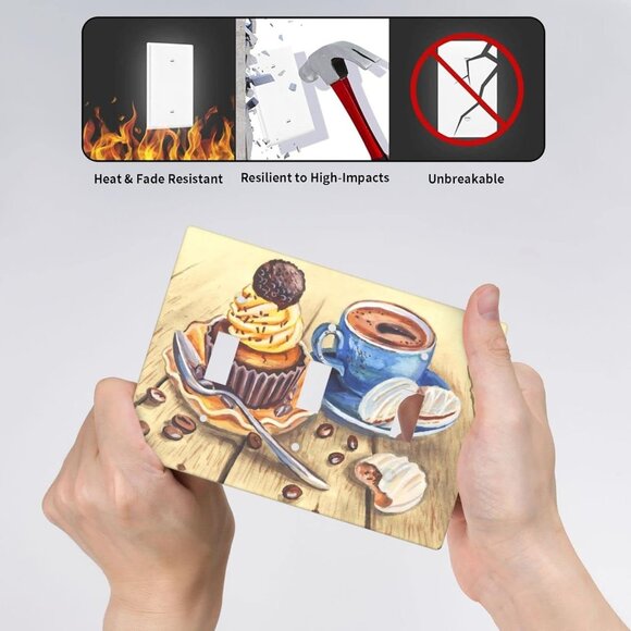 Coffee cafe barista Light Switch Cover Plates 3 Gang Mug cup mug espresso - Picture 5 of 7